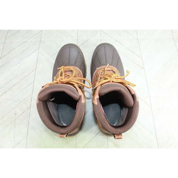 LL Bean Brown Leather Primaloft Storm Chaser Winter Duck Boots 9 M - Picture 6 of 9